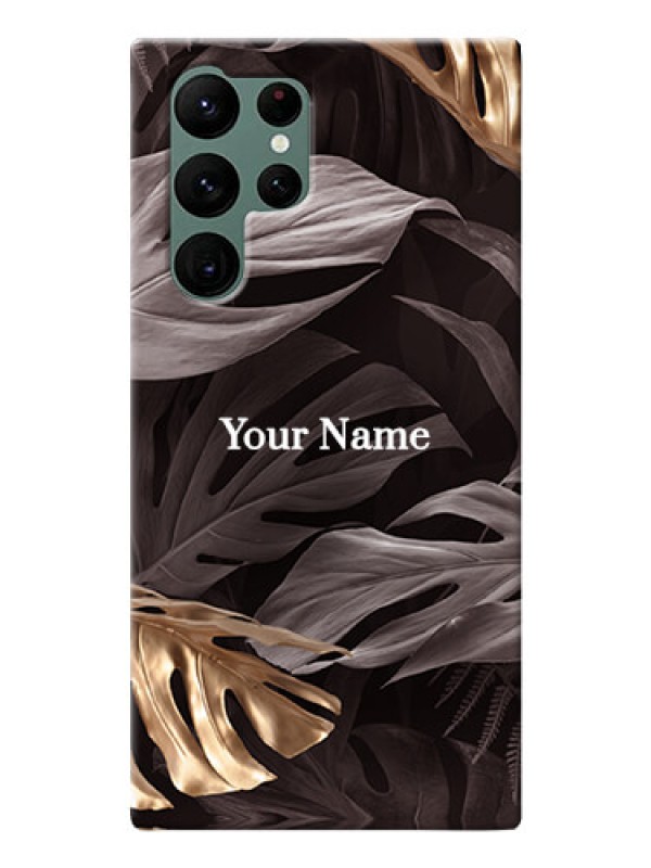 Custom Galaxy S22 Ultra 5G Mobile Back Covers: Wild Leaves digital paint Design