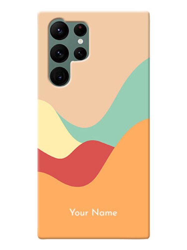 Custom Galaxy S22 Ultra 5G Custom Mobile Case with Ocean Waves Multi-colour Design