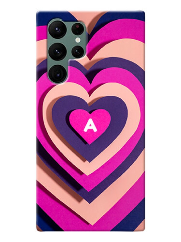 Custom Galaxy S22 Ultra 5G Custom Mobile Case with Cute Heart Pattern Design