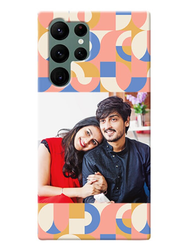 Custom Galaxy S22 Ultra 5G Custom Phone Covers: Semi-circle Maze Pattern Design