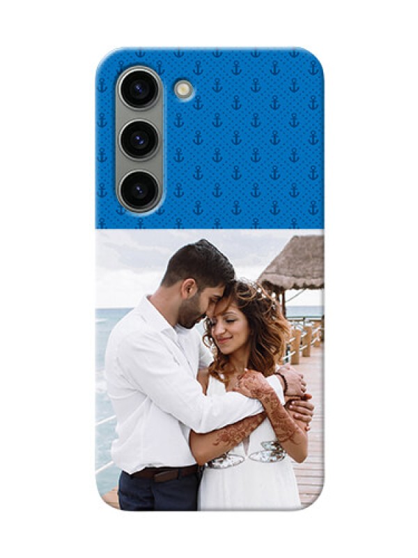 Custom Samsung Galaxy S23 5G Mobile Phone Covers: Blue Anchors Design