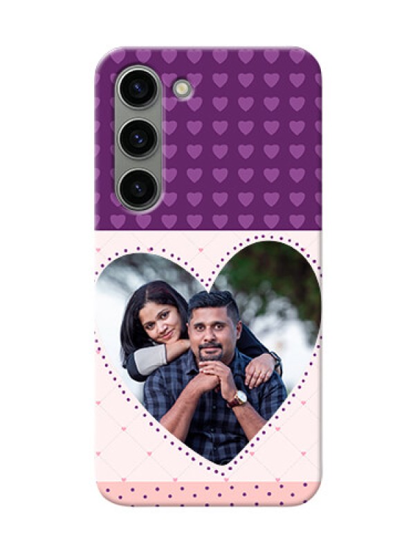 Custom Samsung Galaxy S23 5G Mobile Back Covers: Violet Love Dots Design