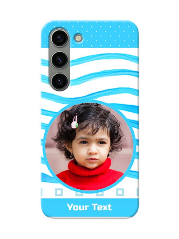 Custom Samsung Galaxy S23 5G phone back covers: Simple Blue Case Design
