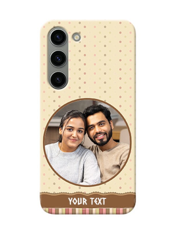 Custom Samsung Galaxy S23 5G Mobile Cases: Brown Dotted Mobile Case Design