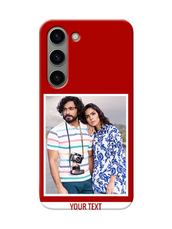 Custom Samsung Galaxy S23 5G mobile phone covers: Simple Red Color Design