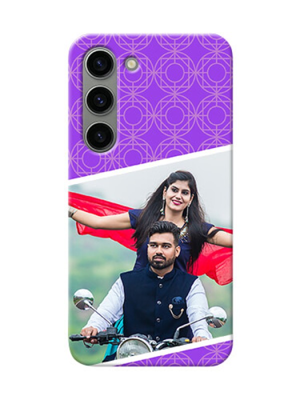 Custom Samsung Galaxy S23 5G mobile back covers online: violet Pattern Design