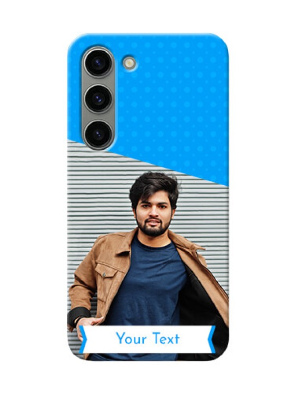 Custom Samsung Galaxy S23 5G Personalized Mobile Covers: Simple Blue Color Dotted Design