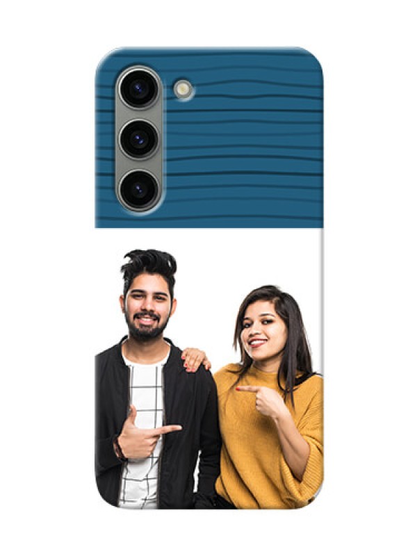 Custom Samsung Galaxy S23 5G Custom Phone Cases: Blue Pattern Cover Design