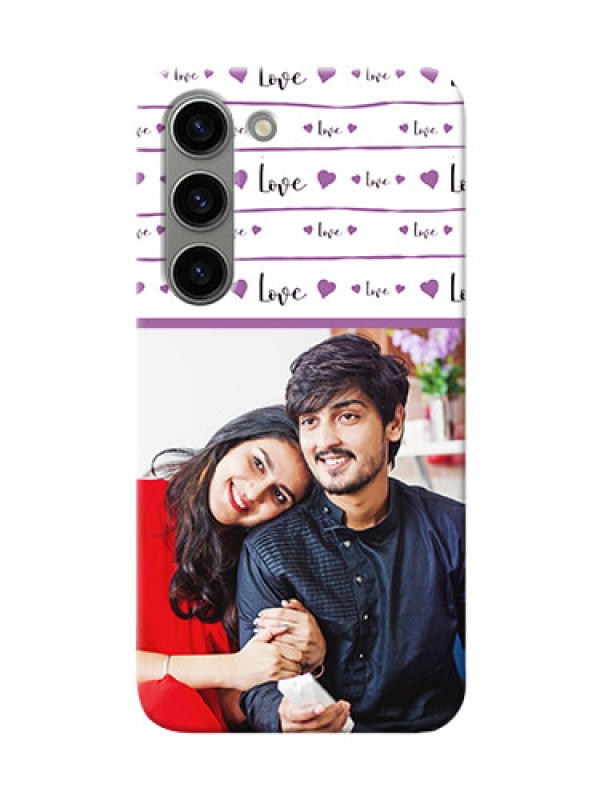 Custom Samsung Galaxy S23 5G Mobile Back Covers: Couples Heart Design