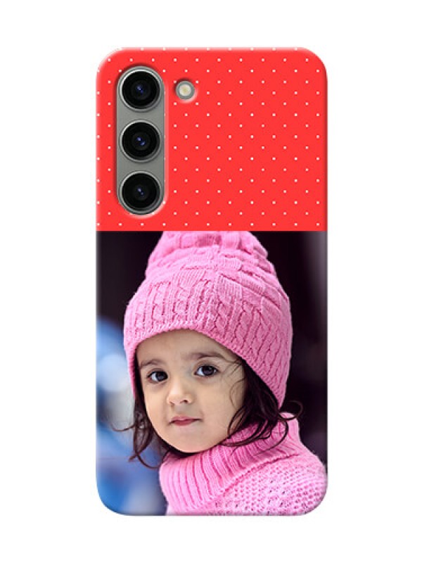 Custom Samsung Galaxy S23 5G personalised phone covers: Red Pattern Design