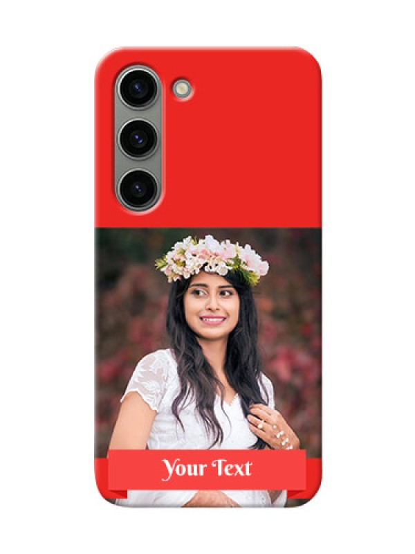 Custom Samsung Galaxy S23 5G Personalised mobile covers: Simple Red Color Design