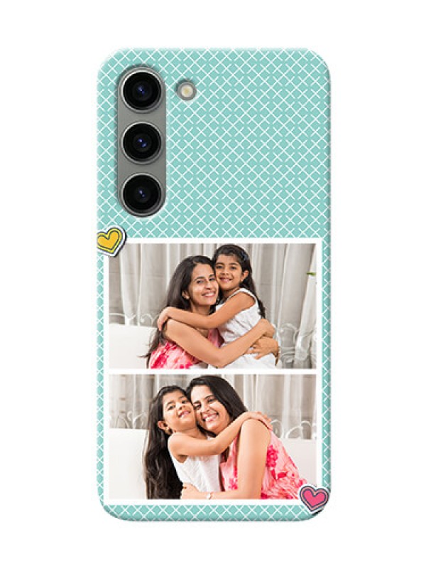 Custom Samsung Galaxy S23 5G Custom Phone Cases: 2 Image Holder with Pattern Design