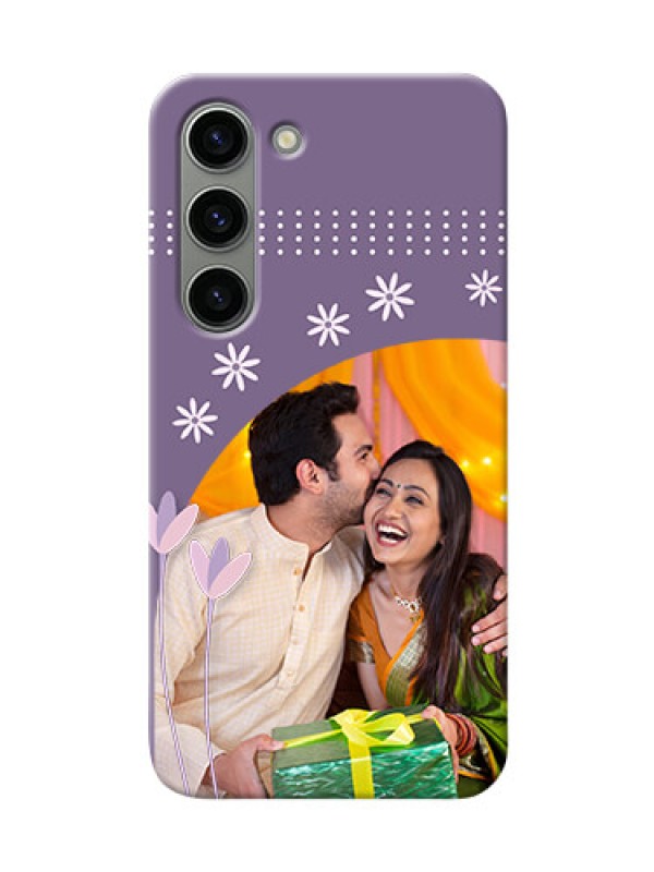 Custom Samsung Galaxy S23 5G Phone covers for girls: lavender flowers design 