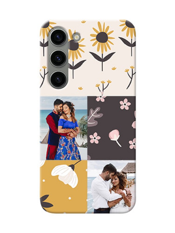 Custom Samsung Galaxy S23 5G phone cases online: 3 Images with Floral Design