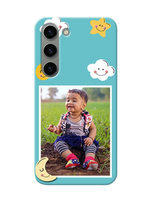 Custom Samsung Galaxy S23 5G Personalised Phone Cases: Smiley Kids Stars Design