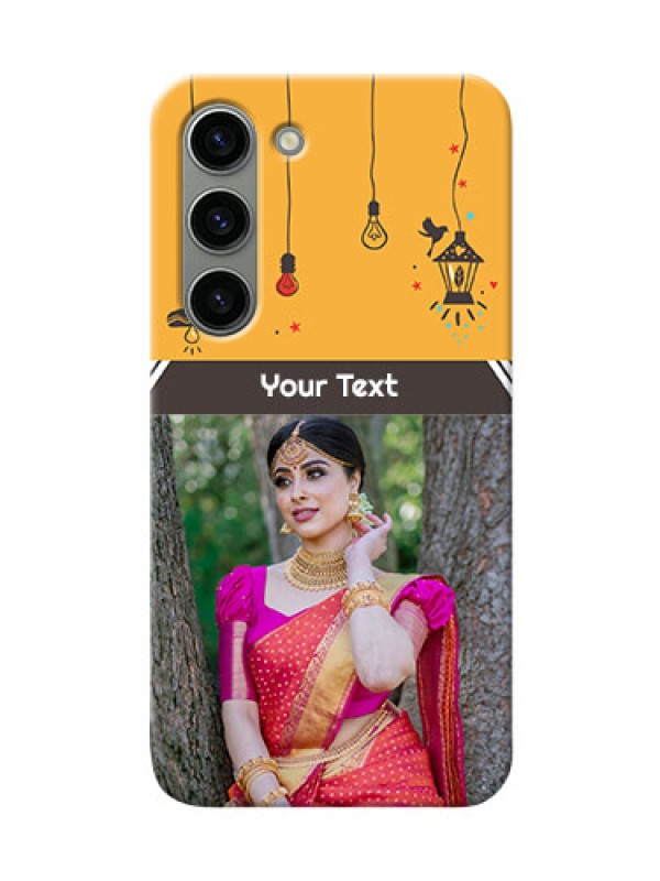 Custom Samsung Galaxy S23 5G custom back covers with Family Picture and Icons 