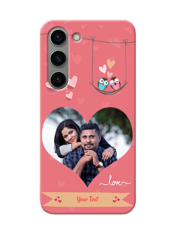 Custom Samsung Galaxy S23 5G custom phone covers: Peach Color Love Design 