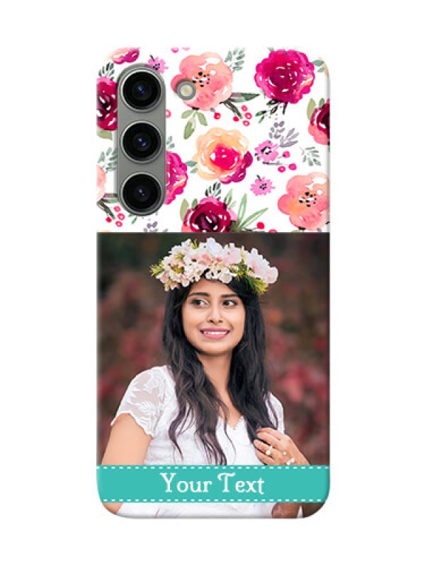 Custom Samsung Galaxy S23 5G Personalized Mobile Cases: Watercolor Floral Design