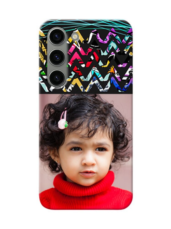 Custom Samsung Galaxy S23 5G personalized phone covers: Neon Abstract Design