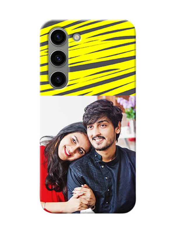 Custom Samsung Galaxy S23 5G Personalised mobile covers: Yellow Abstract Design