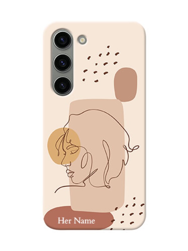 Custom Galaxy S23 5G Custom Phone Covers: Calm Woman line art Design