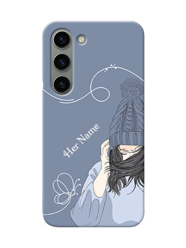 Custom Galaxy S23 5G Custom Mobile Case with Girl in winter outfit Design