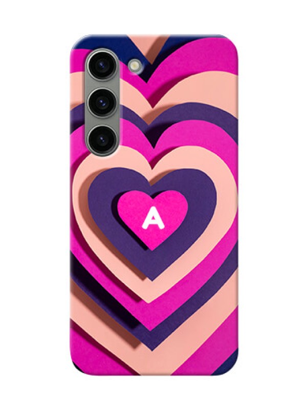 Custom Galaxy S23 5G Custom Mobile Case with Cute Heart Pattern Design