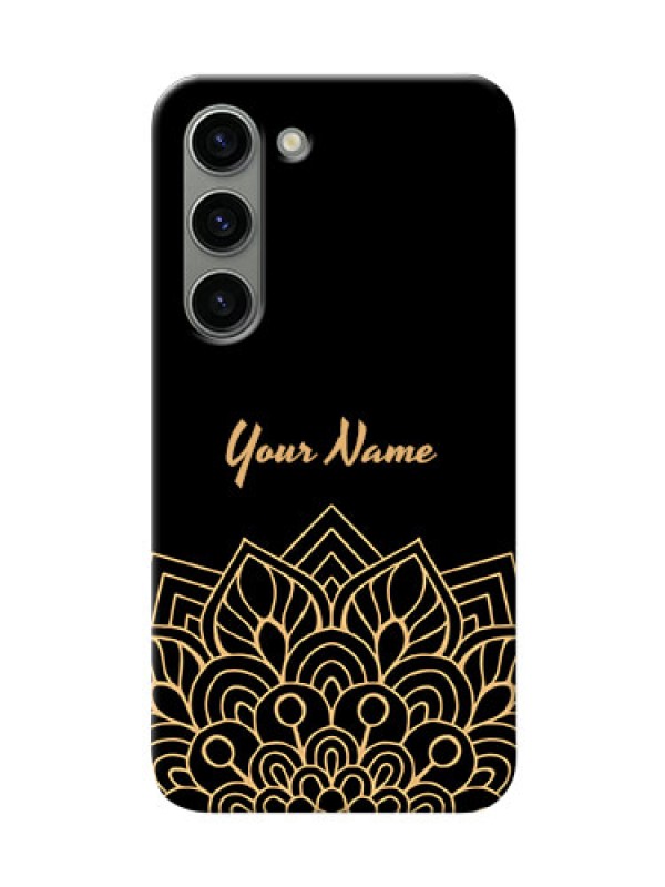 Custom Galaxy S23 5G Back Covers: Golden mandala Design