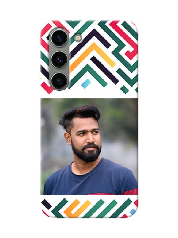 Custom Galaxy S23 5G Custom Mobile Case with Colorful Maze Pattern Design