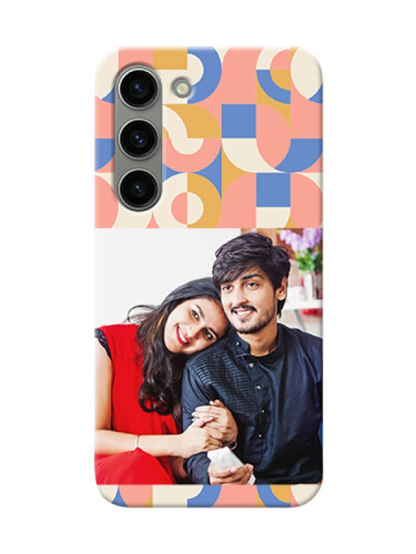 Custom Galaxy S23 5G Custom Phone Covers: Semi-circle Maze Pattern Design