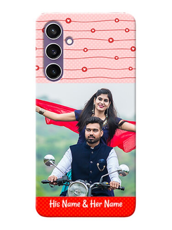 Custom Galaxy S23 FE 5G Custom Phone Cases: Red Pattern Case Design