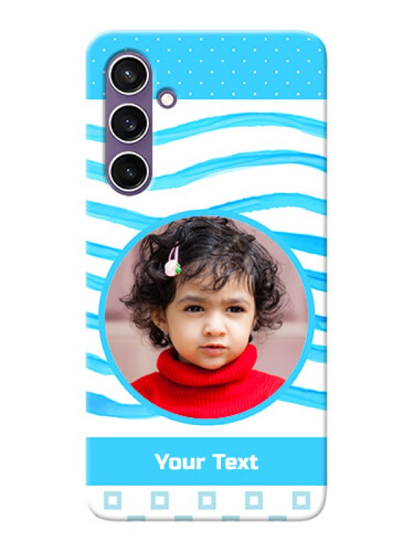 Custom Galaxy S23 FE 5G phone back covers: Simple Blue Case Design