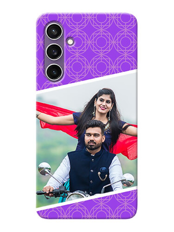 Custom Galaxy S23 FE 5G mobile back covers online: violet Pattern Design