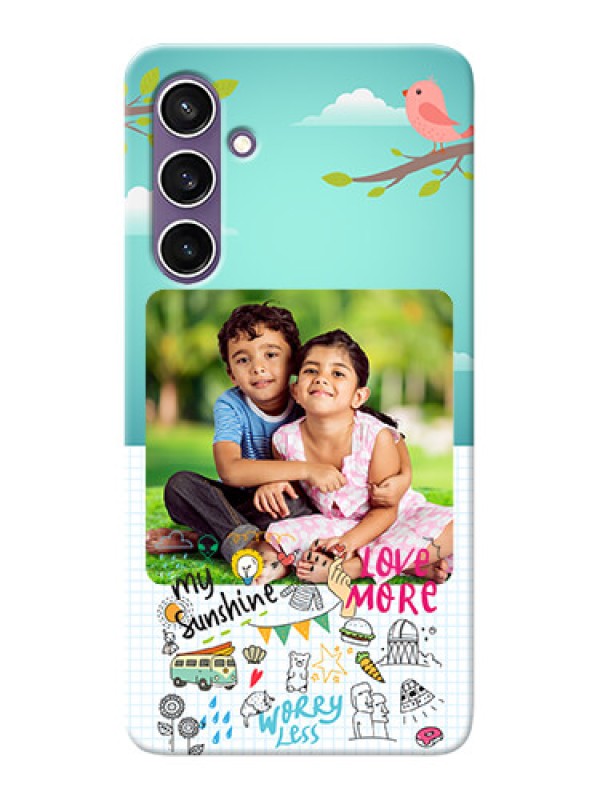 Custom Galaxy S23 FE 5G phone cases online: Doodle love Design