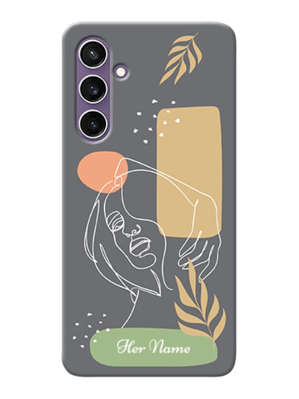 Custom Galaxy S23 FE 5G Custom Phone Case with Gazing Woman line art Design