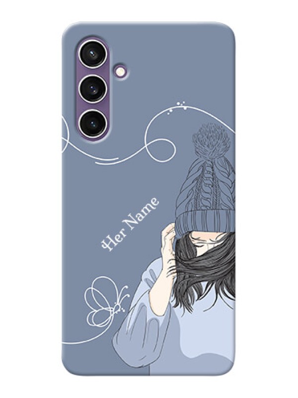 Custom Galaxy S23 FE 5G Custom Mobile Case with Girl in winter outfit Design