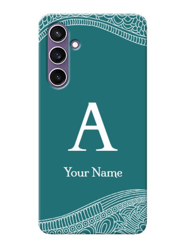 Custom Galaxy S23 FE 5G Personalized Phone Case with line art pattern with custom name Design