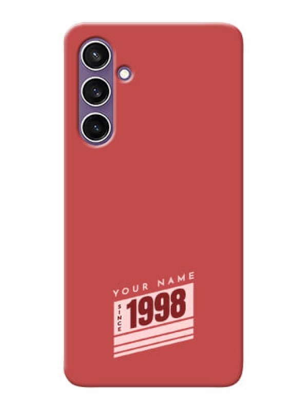 Custom Galaxy S23 FE 5G Custom Phone Case with Red custom year of birth Design
