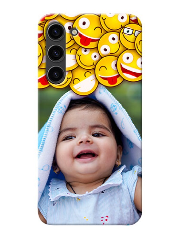 Custom Samsung Galaxy S23 Plus 5G Custom Phone Cases with Smiley Emoji Design