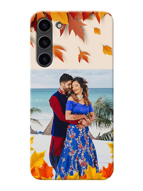 Custom Samsung Galaxy S23 Plus 5G Mobile Phone Cases: Autumn Maple Leaves Design