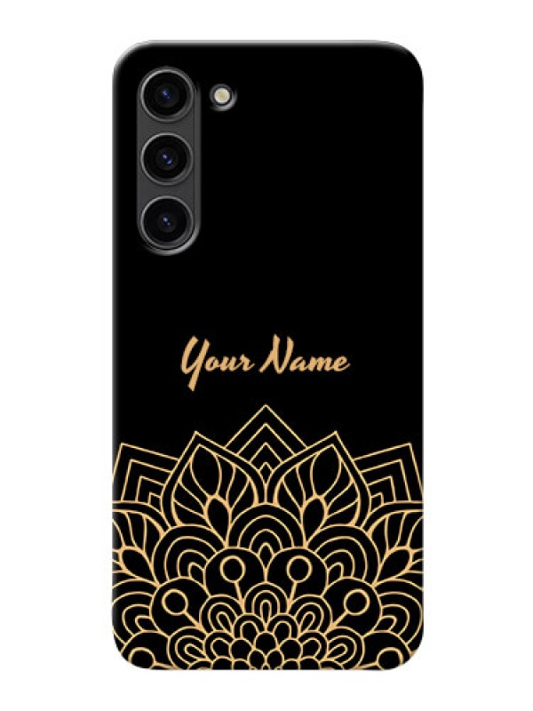 Custom Galaxy S23 Plus 5G Back Covers: Golden mandala Design