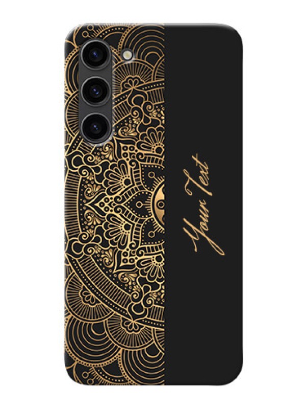 Custom Galaxy S23 Plus 5G Back Covers: Mandala art with custom text Design