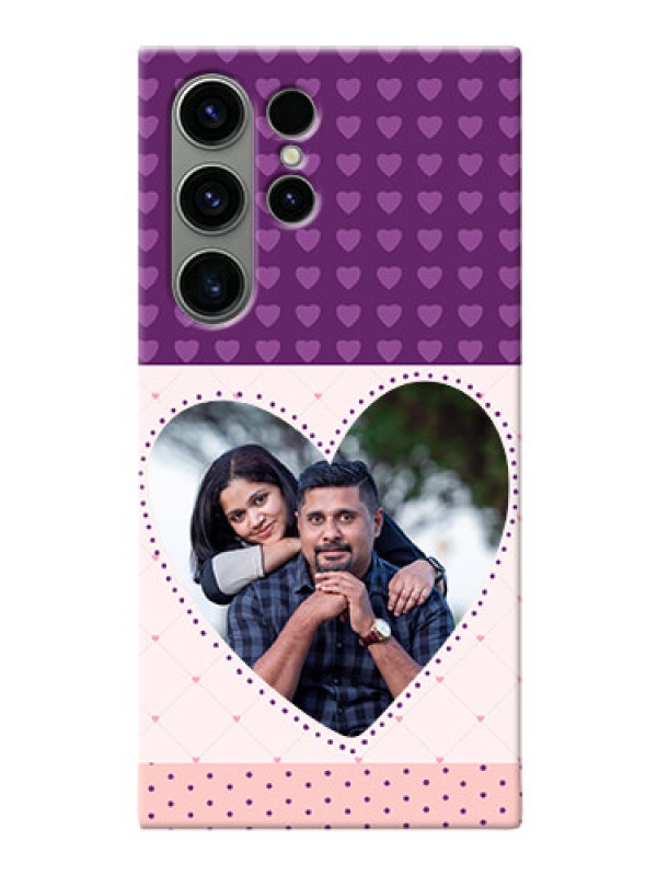 Custom Samsung Galaxy S23 Ultra 5G Mobile Back Covers: Violet Love Dots Design