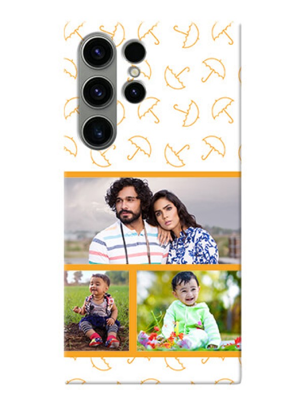 Custom Samsung Galaxy S23 Ultra 5G Personalised Phone Cases: Yellow Pattern Design