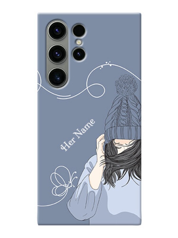 Custom Galaxy S23 Ultra 5G Custom Mobile Case with Girl in winter outfit Design