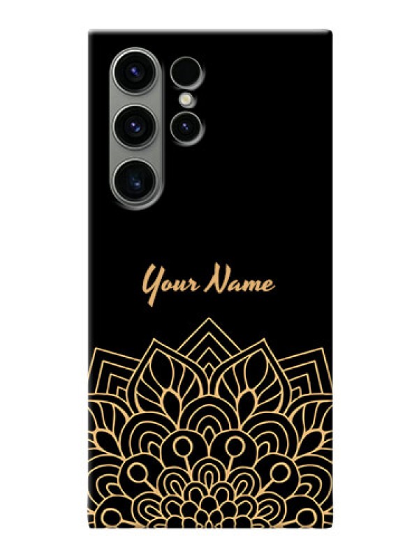 Custom Galaxy S23 Ultra 5G Back Covers: Golden mandala Design