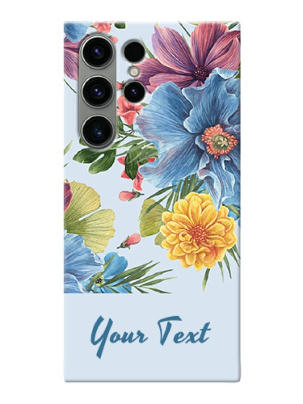 Custom Galaxy S23 Ultra 5G Custom Phone Cases: Stunning Watercolored Flowers Painting Design