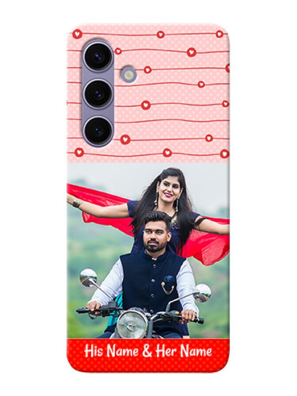 Custom Galaxy S24 5G Custom Phone Cases: Red Pattern Case Design