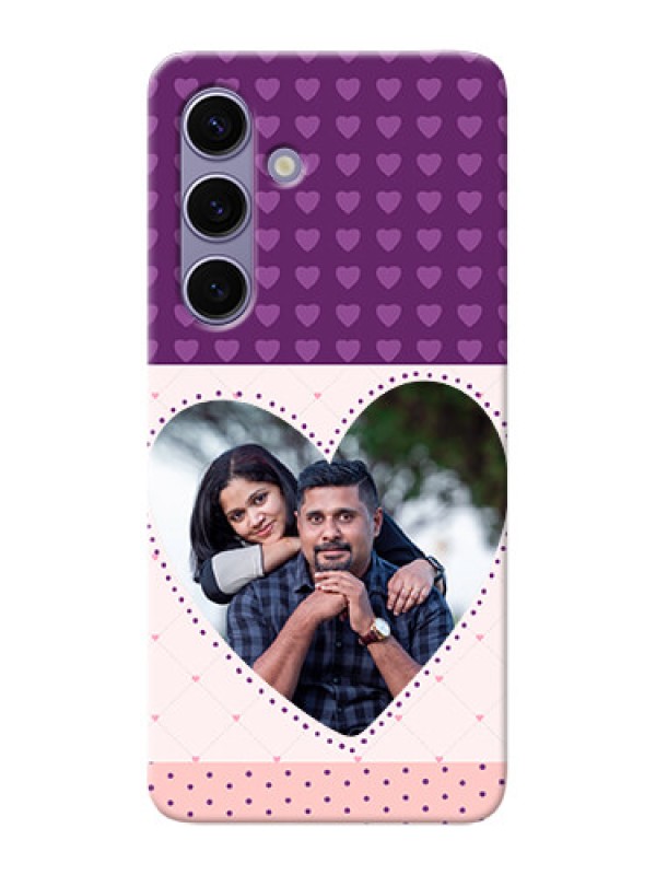 Custom Galaxy S24 5G Mobile Back Covers: Violet Love Dots Design