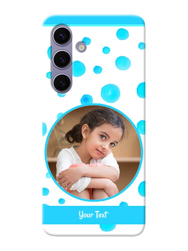 Custom Galaxy S24 5G Custom Phone Covers: Blue Bubbles Pattern Design
